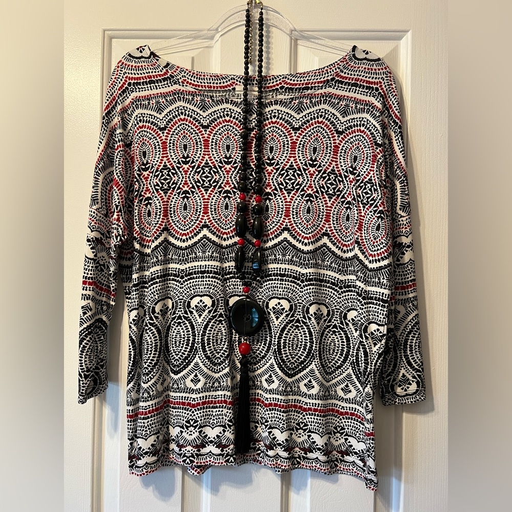 Chico’s Blouse and Necklace Set